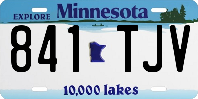 MN license plate 841TJV