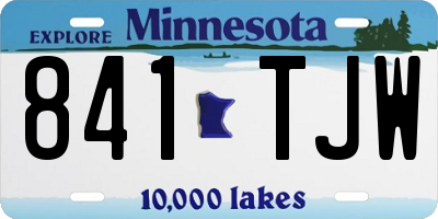 MN license plate 841TJW