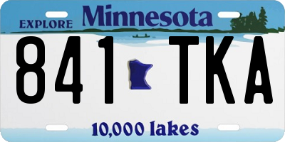 MN license plate 841TKA