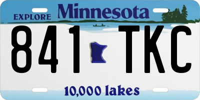 MN license plate 841TKC