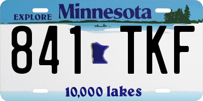 MN license plate 841TKF