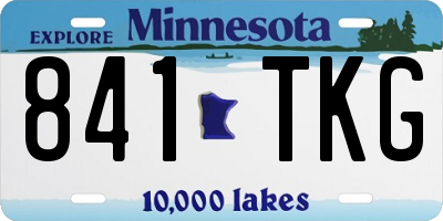 MN license plate 841TKG