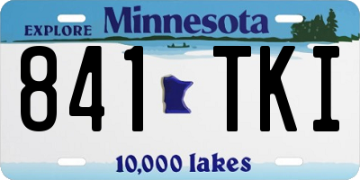 MN license plate 841TKI