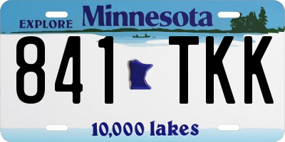 MN license plate 841TKK