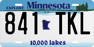MN license plate 841TKL