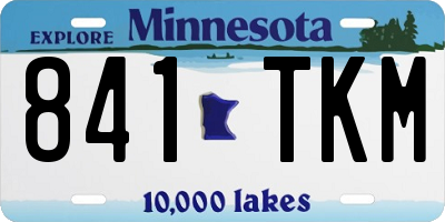 MN license plate 841TKM