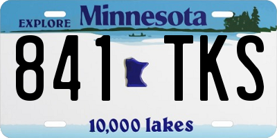 MN license plate 841TKS