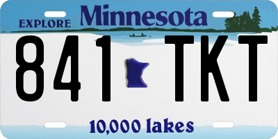 MN license plate 841TKT