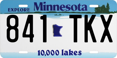 MN license plate 841TKX