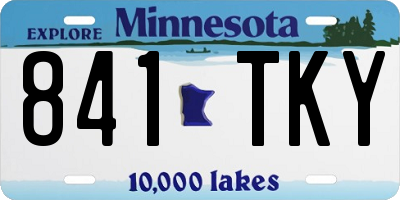MN license plate 841TKY