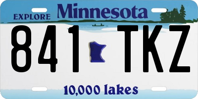 MN license plate 841TKZ