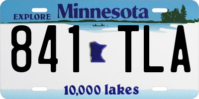 MN license plate 841TLA