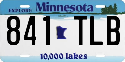 MN license plate 841TLB