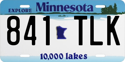 MN license plate 841TLK