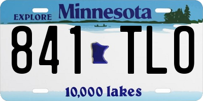 MN license plate 841TLO