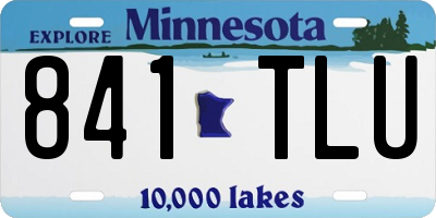 MN license plate 841TLU