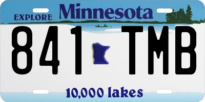 MN license plate 841TMB