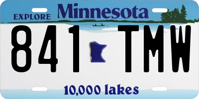 MN license plate 841TMW