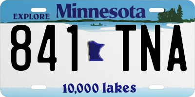MN license plate 841TNA