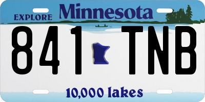 MN license plate 841TNB