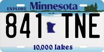 MN license plate 841TNE