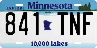 MN license plate 841TNF