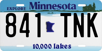 MN license plate 841TNK