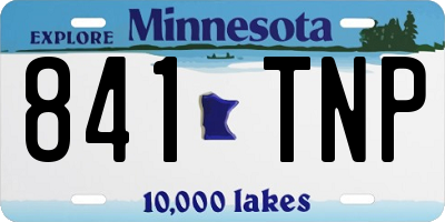 MN license plate 841TNP