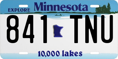 MN license plate 841TNU