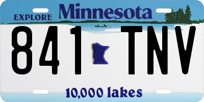 MN license plate 841TNV