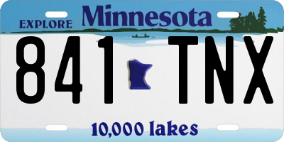 MN license plate 841TNX