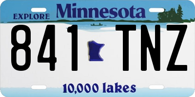 MN license plate 841TNZ