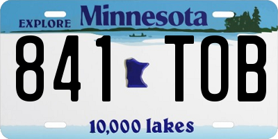 MN license plate 841TOB