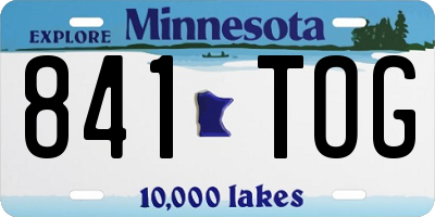 MN license plate 841TOG