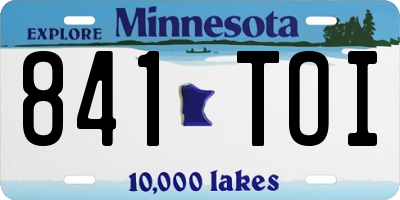 MN license plate 841TOI