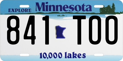 MN license plate 841TOO