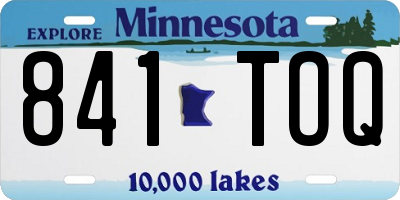 MN license plate 841TOQ