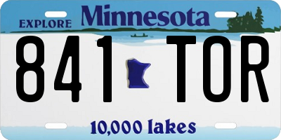 MN license plate 841TOR