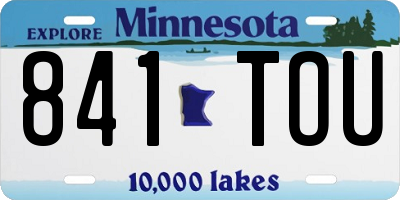 MN license plate 841TOU