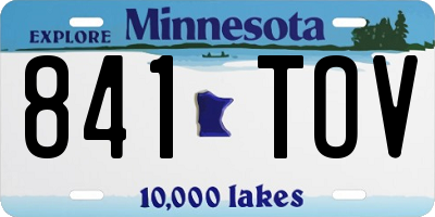 MN license plate 841TOV