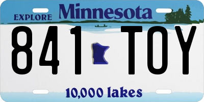 MN license plate 841TOY