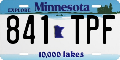MN license plate 841TPF