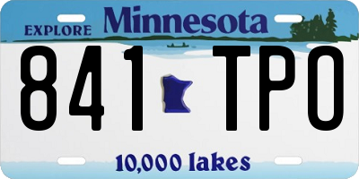 MN license plate 841TPO