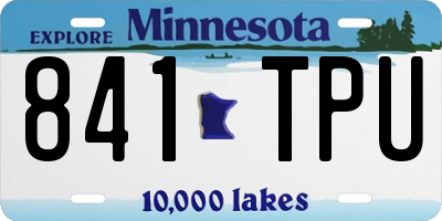 MN license plate 841TPU