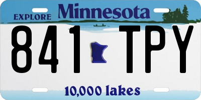 MN license plate 841TPY