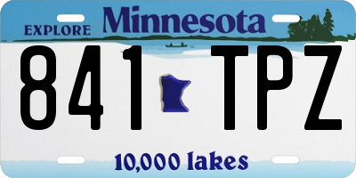 MN license plate 841TPZ