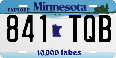 MN license plate 841TQB