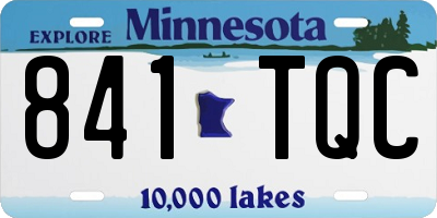 MN license plate 841TQC