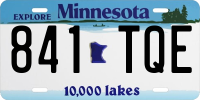 MN license plate 841TQE
