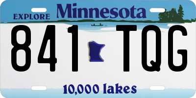 MN license plate 841TQG